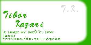 tibor kazari business card